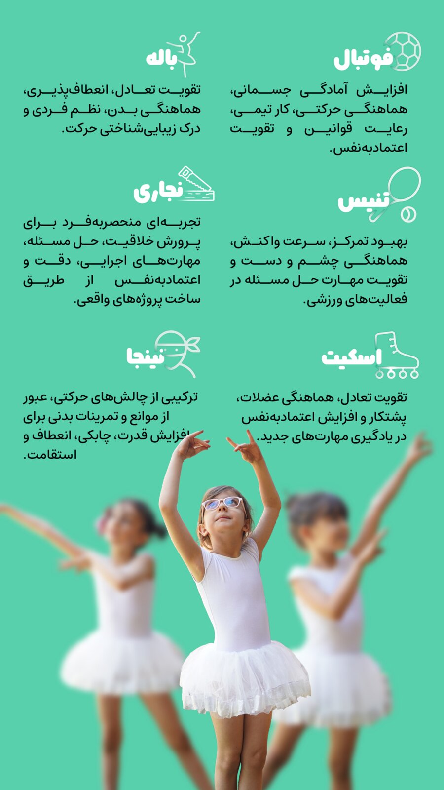 فعالیت‌های هنر، خلاقیت و حرکت — بخش دوم